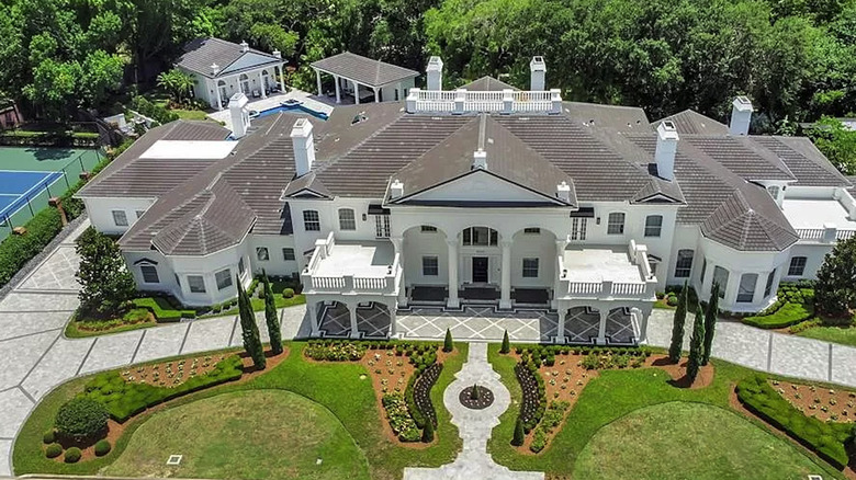 Luxurious white mansion