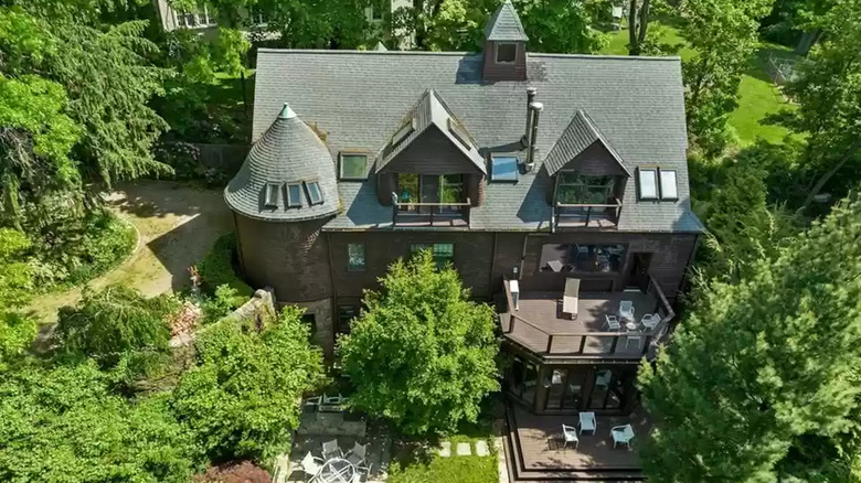 Aerial view of Massachusetts home