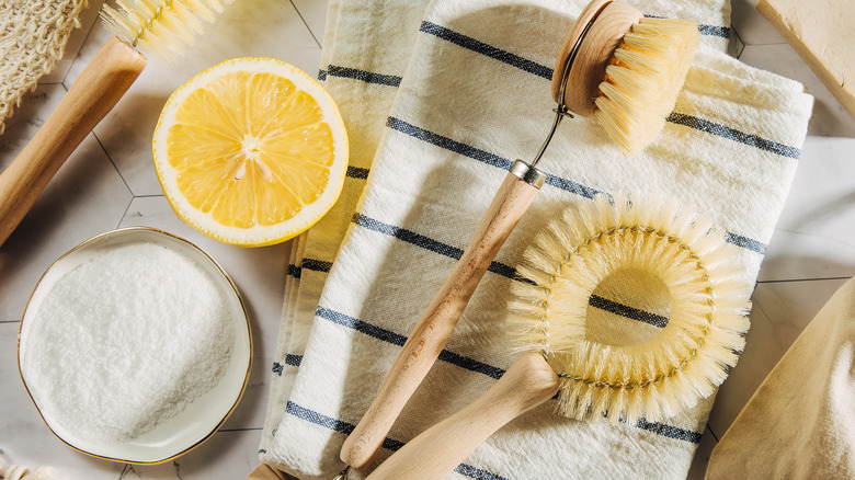 dish brushes with bamboo handles