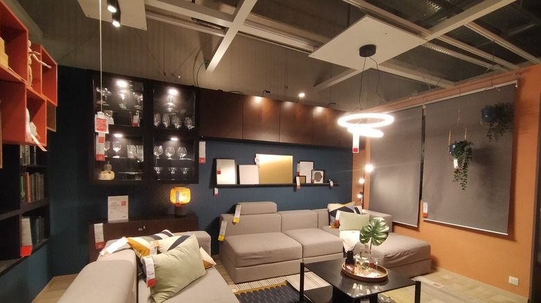 IKEA showroom displaying versatile lighting