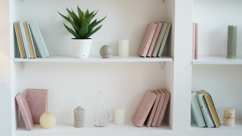 minimal shelf with negative space