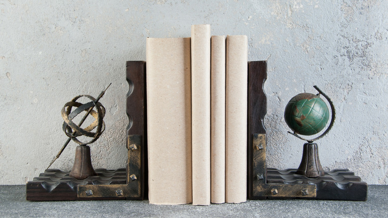 antique globe bookends