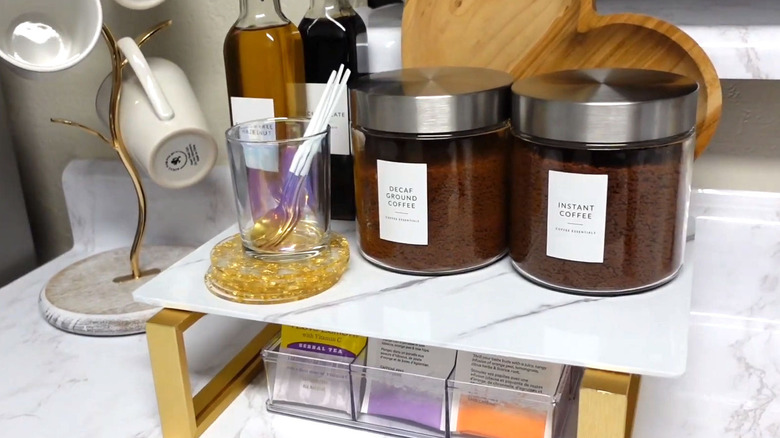 tutorial for DIY coffee organizer