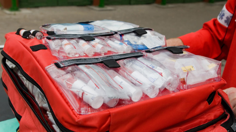 Random items stored in plastic bags