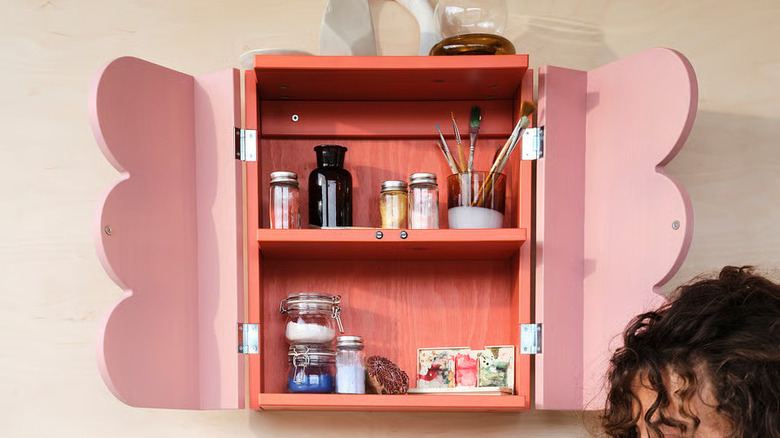 Product photo of IKEA's OMMJÄNGE Cabinet with 2 doors and shelf