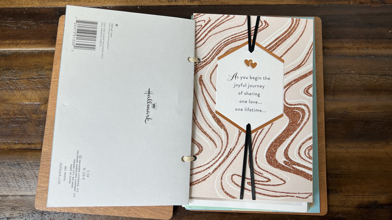 wedding card holder open