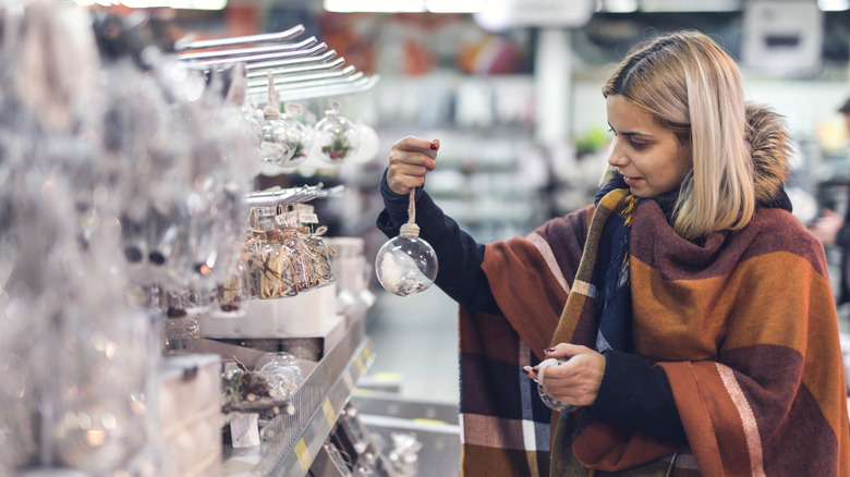 Woman shopping for decor