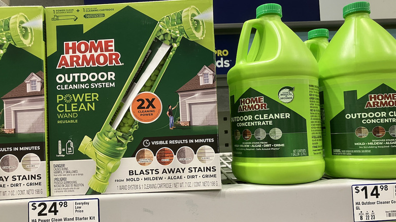Home Armor cleaning system and concentrate on shelf in Lowe's.