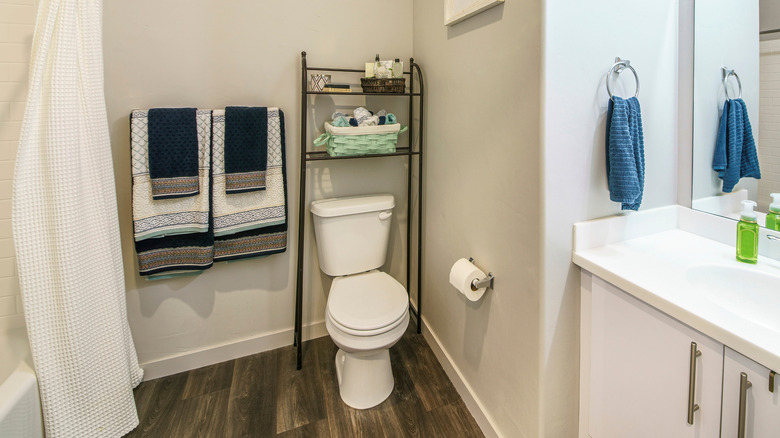 over toilet bathroom storage