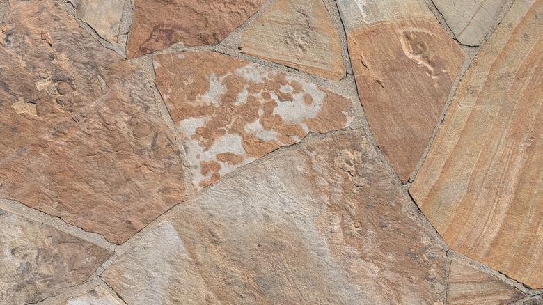 close up of flagstone outdoor flooring