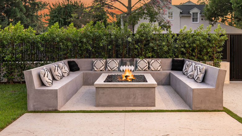 A boxy outdoor couch