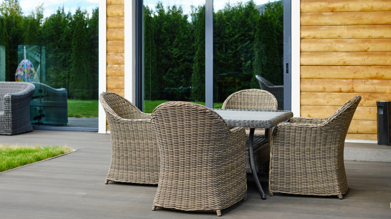 A patio dining set