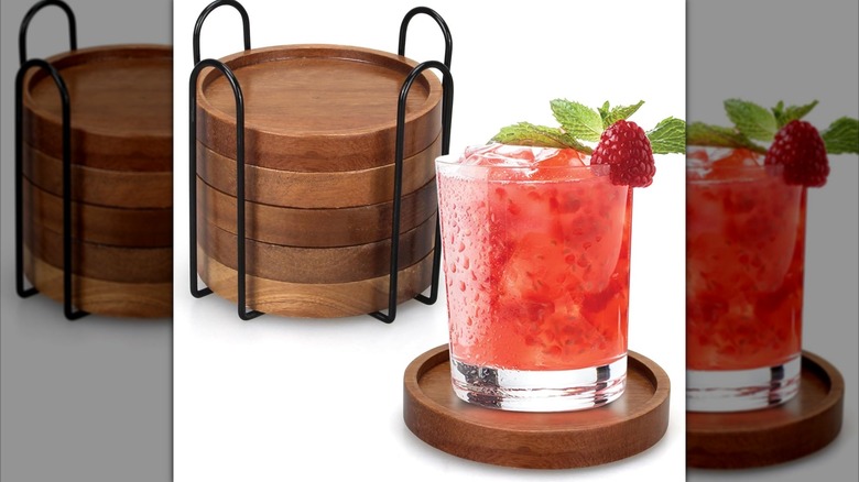 Renawe's Acacia Wood Coaster, 6-piece set