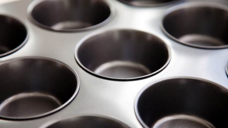 Close up of muffin tin