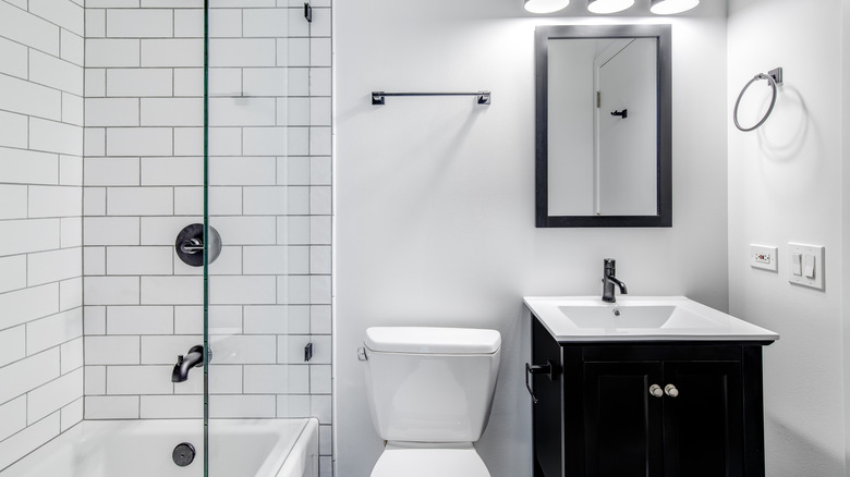 A small and modern bathroom