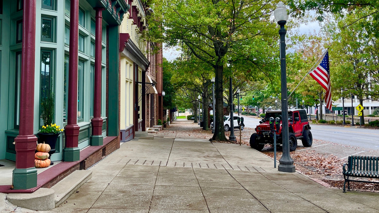 Downtown Florence, Alabama is colorful and quaint.