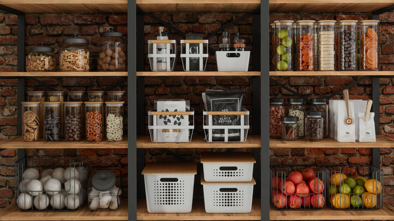 A: Every single pantry needs to have some form of a basket or bin