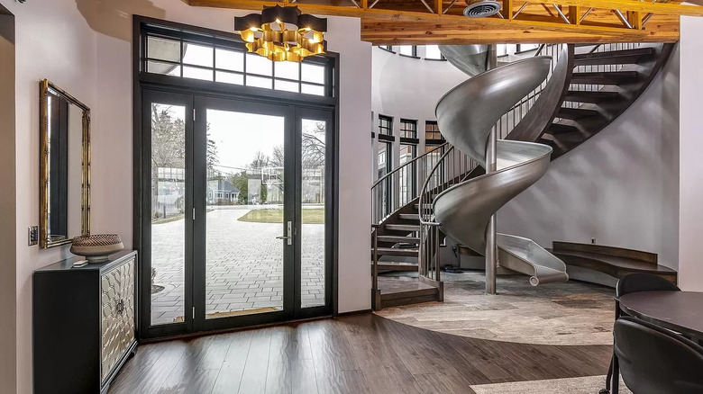 Stairway with slide