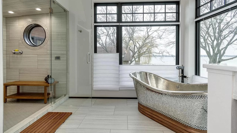 Modern industrial bathroom