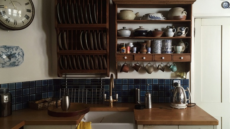 vintage kitchen with tile backsplash