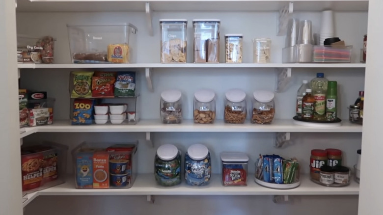 Organized, minimalist pantry