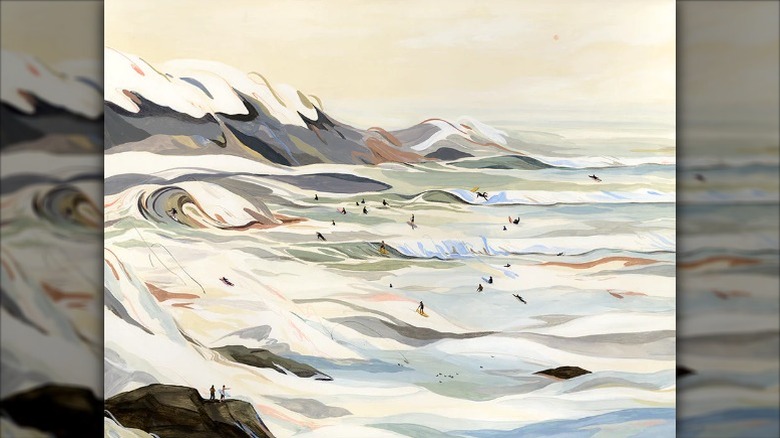 art of a beach scene