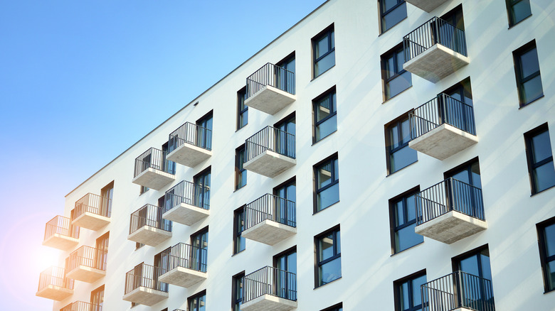 apartment building with baconies