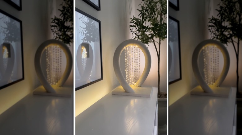 Lighting display made from a pool noodle