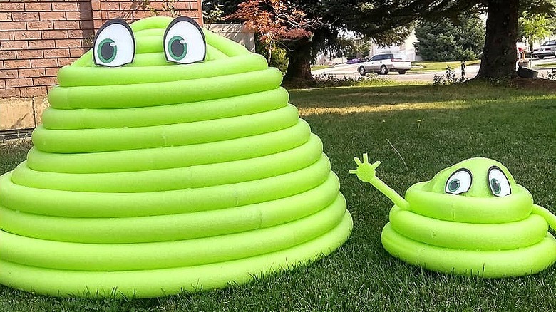 Blobby pool noodle scultpure