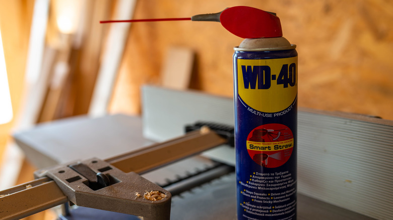 can of wd-40 on worktop 