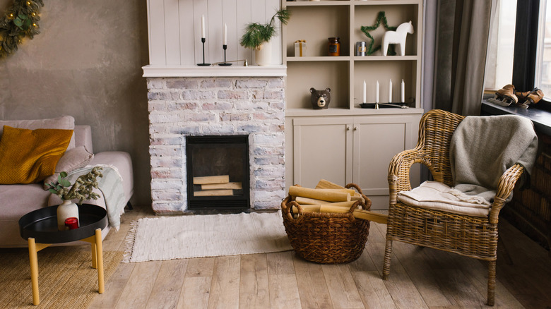 neutral living room with different textures