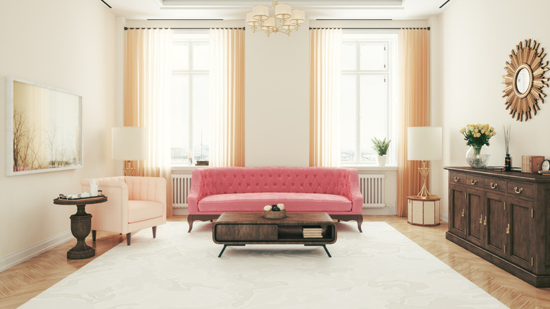 living room that isn't too scale with too little furniture
