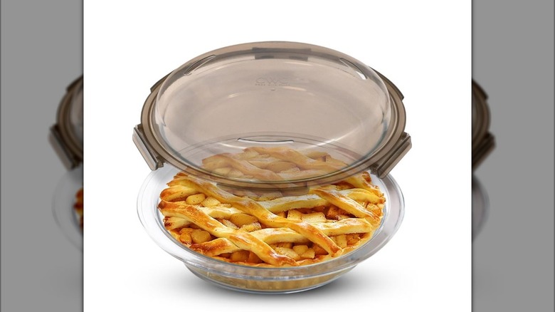 Cook with Color glass dish with food