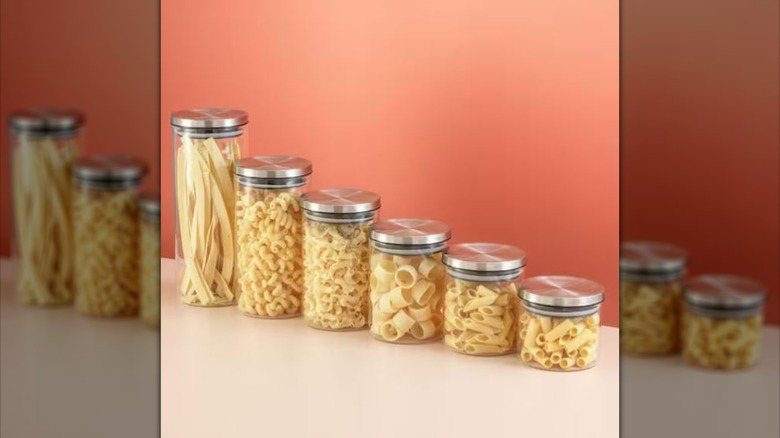 JoyJolt jars filled with dry pasta