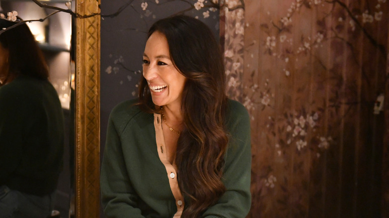 Joanna Gaines laughing in interview