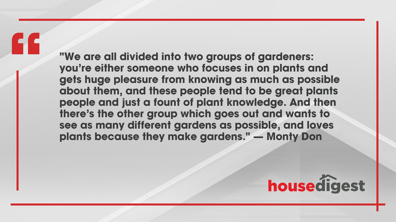 Graphic with the quote from Monty Don with the House Digest logo