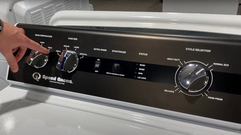 Highly rated Speed Queen washer controls and dials