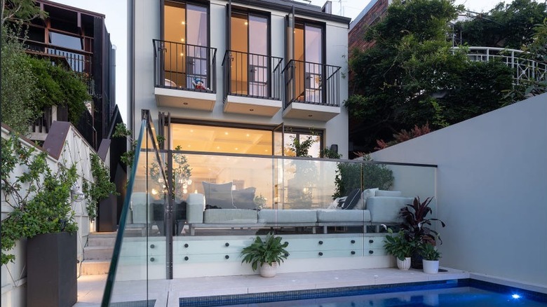 patio and pool