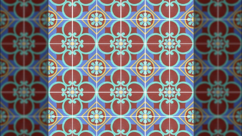 Casa Castillo Mission cement tile