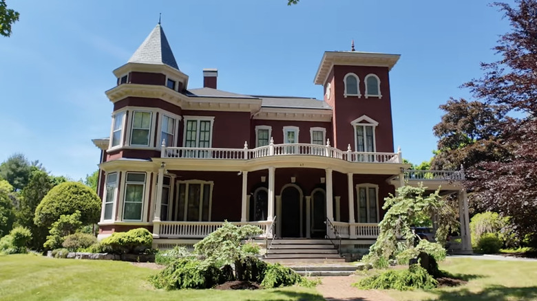Stephen King's deep red Victorian house in Bangor, Maine