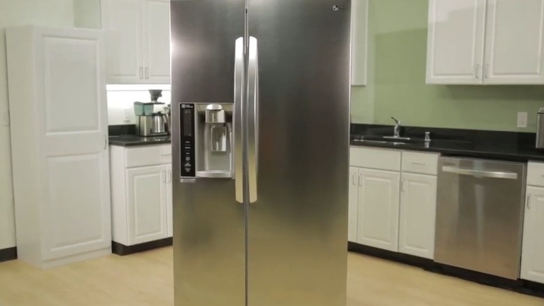 Stainless steel LG fridge with water dispenser
