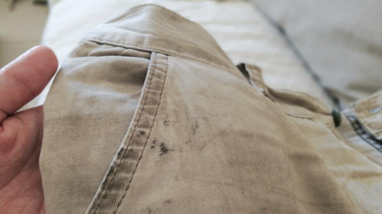 oil stain on pants