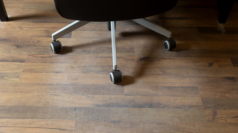 chair wood scuff marks
