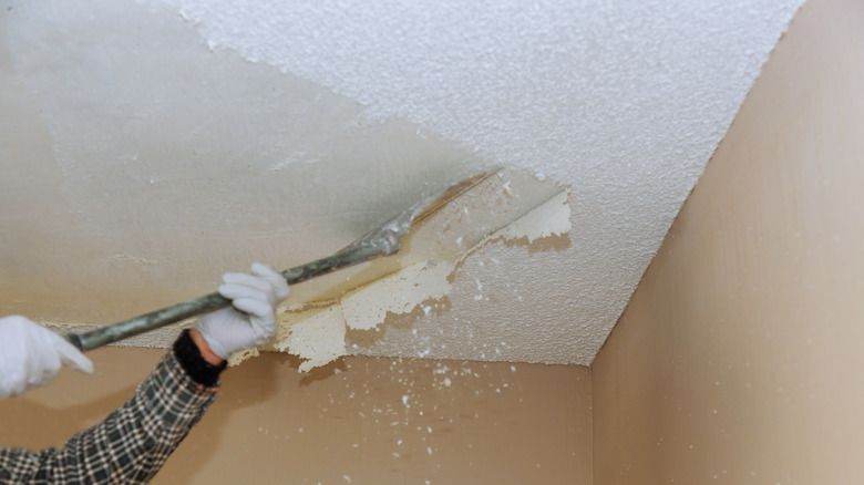 removing popcorn ceiling