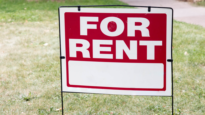 for rent yard sign