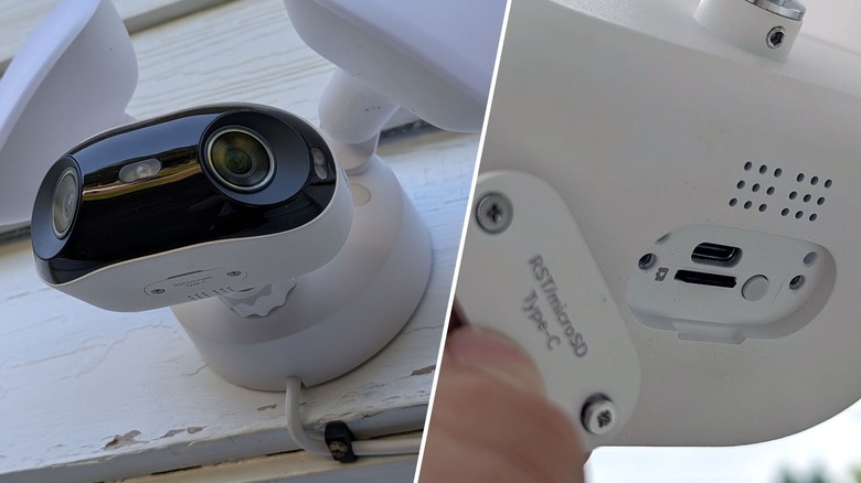 Reolink Elite Floodlight WiFi on home and showing SD slot