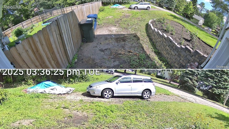 Yard view captured by Reolink camera