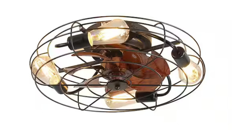 A cool Modern Habitat ceiling fan from Home Depot.