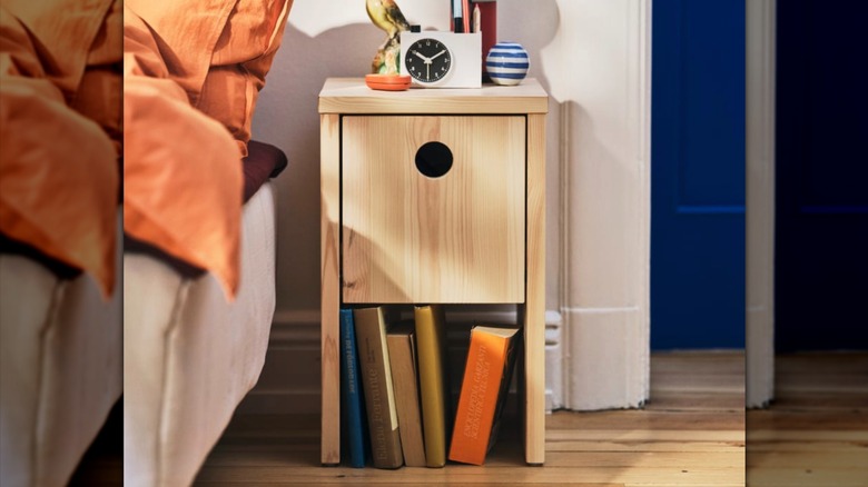 IKEA PS 2026 Nightstand in bedroom setting