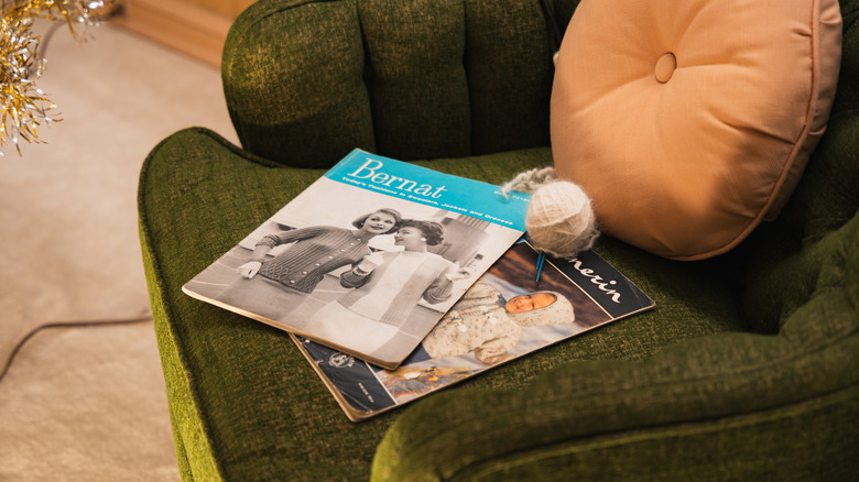 1950s retro magazine on chair